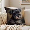 Miniature Schnauzer Pillow Cute Bearded Dog Cushion Cushion Cover Pillowcase Anti-Dustmite Living Room Sofa Decor Cushion Room