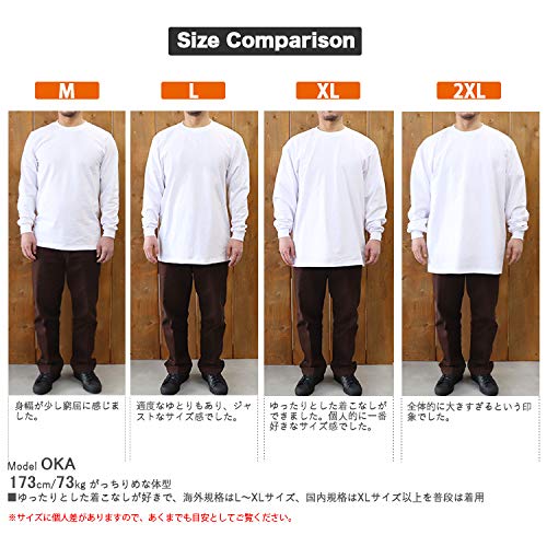 Heavyweight Long Thick Shaka Wear Plain Oz Long Sleeve Long Large Size Big Size Stylish Street Fashion White [Shaka Wear] T-shirt 7.5 Men's T-Shirt