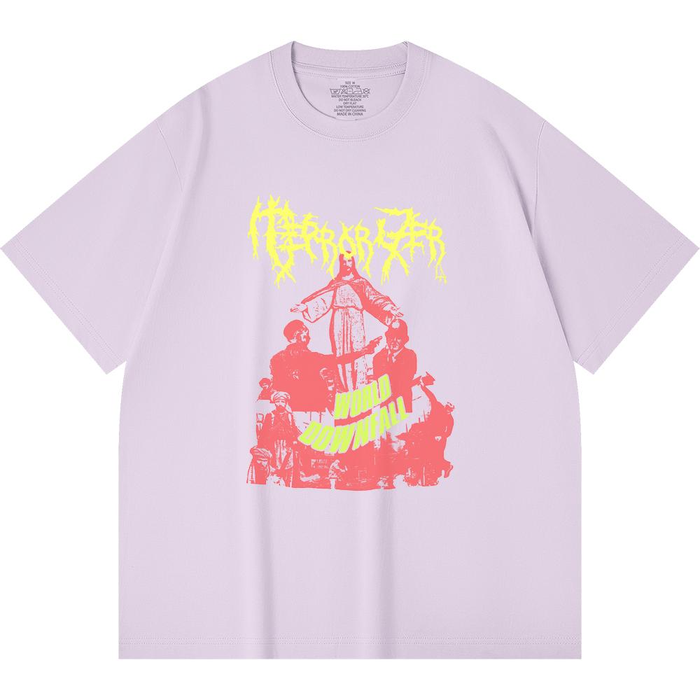 230 Gsm 100% Cotton Heavy Metal T-Shirt  Rock Band Popular Music Print Unisex Heavy Cotton T Shirt