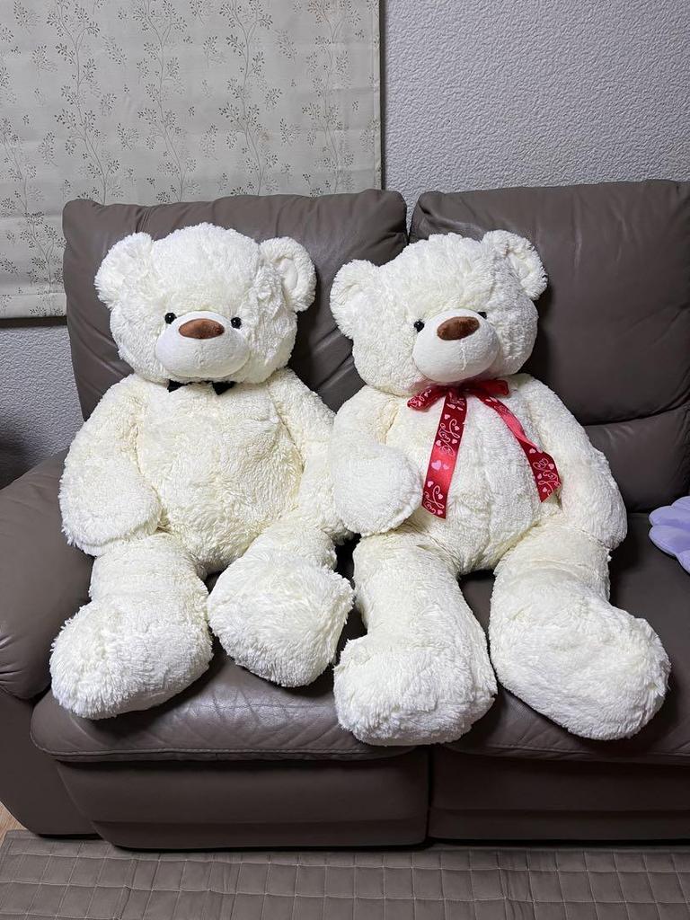 [USED] big white teddy bear