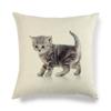 Cute Cat Linen Sofa Cushion Cover - Simple Style, Special Edition 430