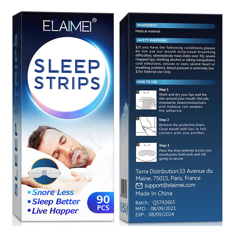 

90pcs Anti Snoring Sleep Strips Disposable Mouth Strips Tape Reduce Mouth Dryness Sore Throat Snoring Solution