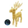 Lighted Christmas Reindeer Figurine 3D Metal Standing Deer Statue with LED Light for Outdoor Christmas Lawn Yard Decor Ornament
