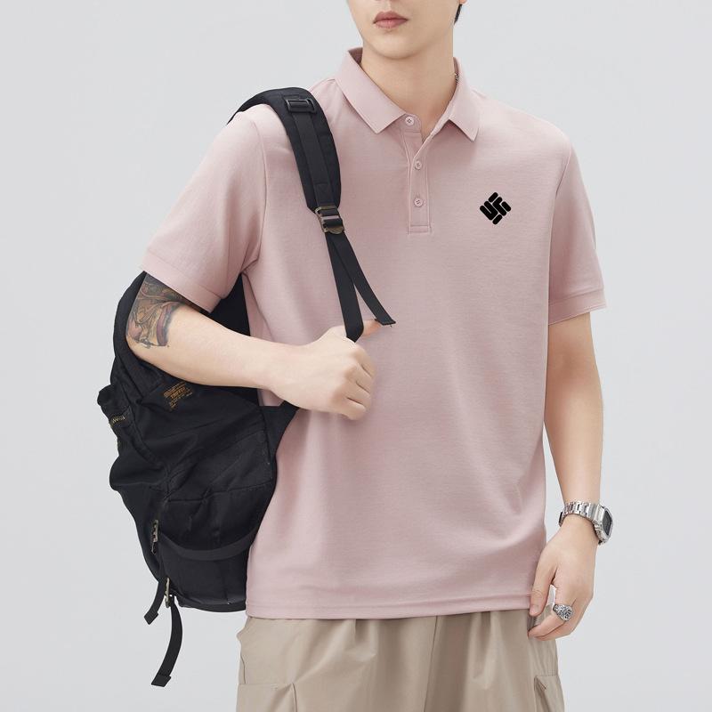 Summer Thin Three-dimensional Silicone Printed Short-sleeved POLO Shirt Men's T-shirt Top