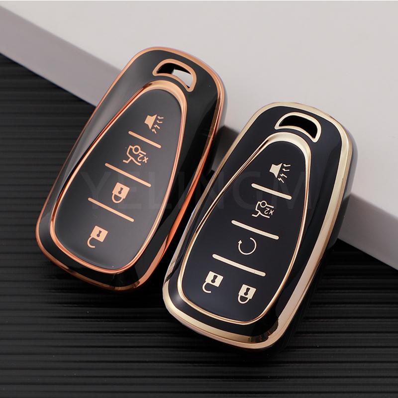 TPU 4/5 Przyciski TPU Pokrowiec na Kluczyk Samochodowy Fob Dla Chevrolet 2017-2019 Chevy Malibu Camaro Cruze Traverse Sonic Volt Bolt Equinox