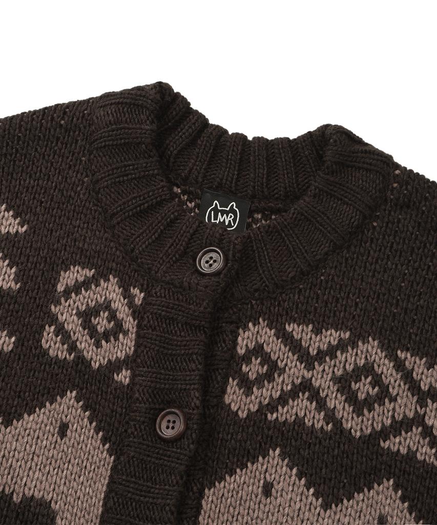 LMR Shangnony Heavy Nordic Cardigan Dark Brown