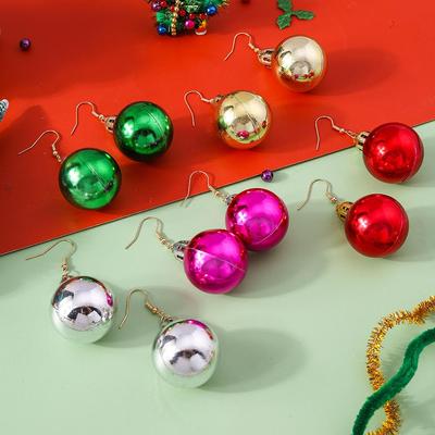 2024 Multicolor Christmas Light Bulb Earrings - European & American Style Women's Jewelry