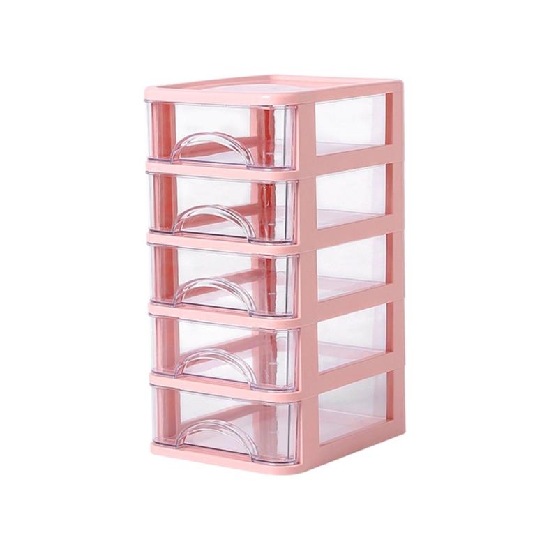 Clear Storage Organizer Desk Organizer with Drawers Plastic Stationery Organizer Makeup Organizer Storage Box for Office