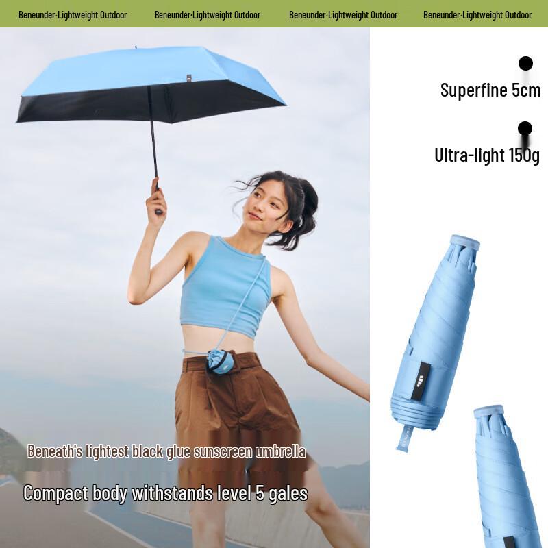 Beneunder BM531 5-Fold Blackout UV Protection Pencil Sun Umbrella