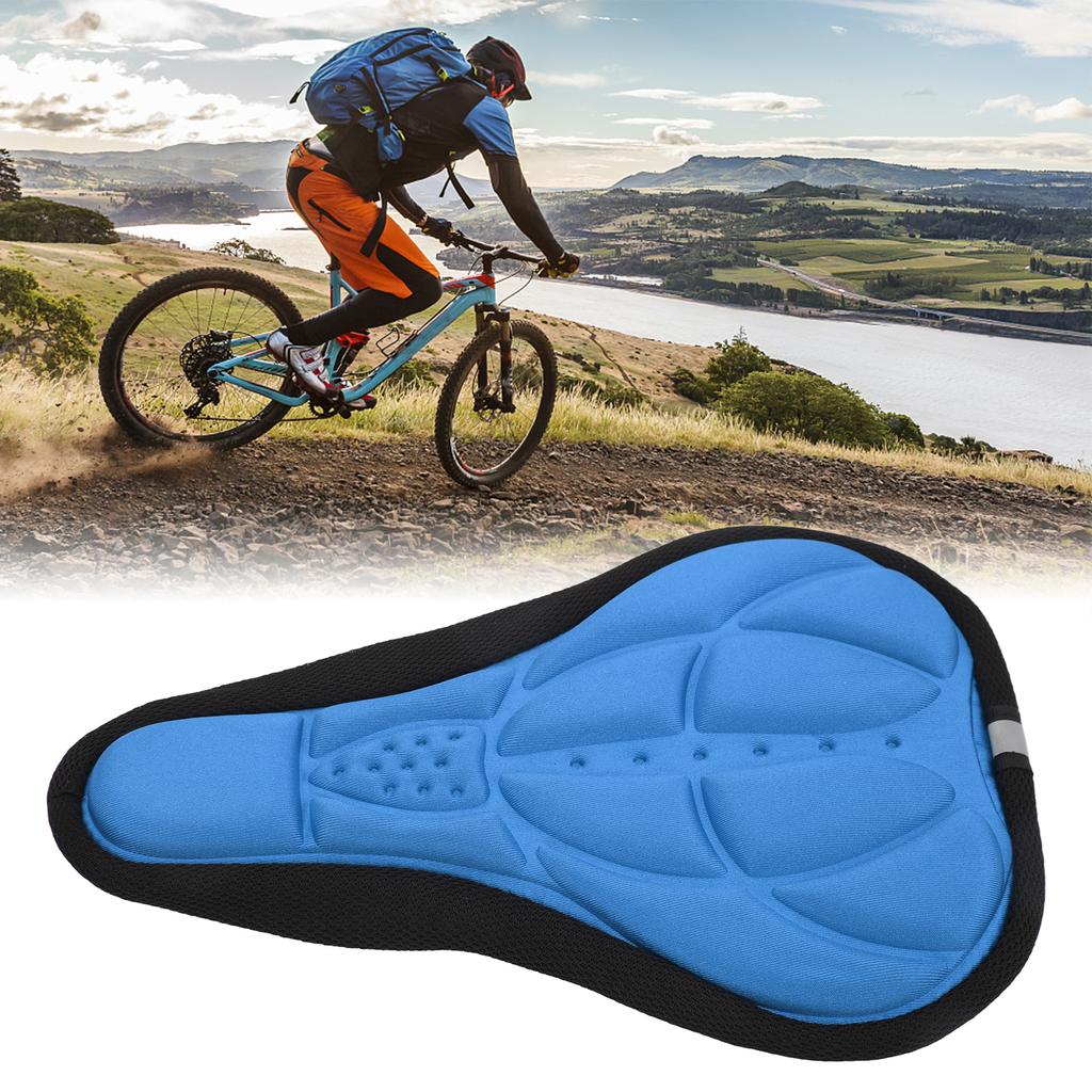 Bike Seat Cover Soft Breathable   Sponge Easy Installation Comfortable Concavo Convex Design Bike Seat Cushion