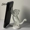 Horizontal Vertical Phone Holder 3D Printed Mobile Holder, One-Piece Molding Stand, Portable Stand Climbing Cat Shape Stable Support for Watching