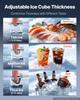 VEVOR Commercial Ice Maker Machine 209 kg/24H Ice-Making Stainless Steel, for Bar Cafe Restaurant Business, Ice Ready in 15 Mins