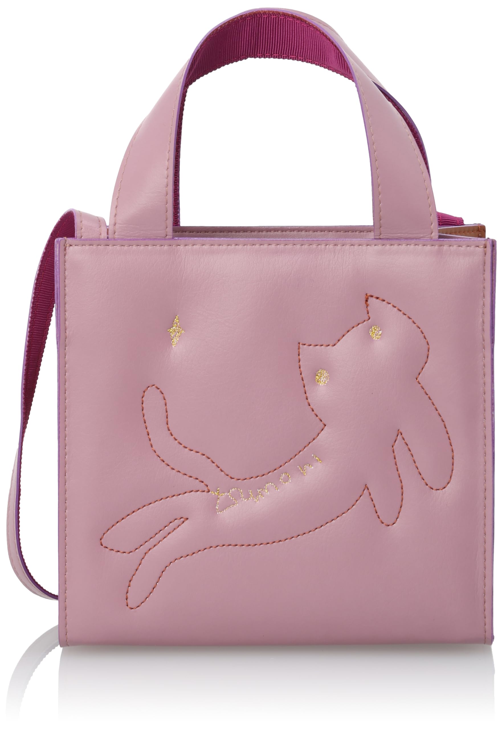 

Мини-сумка через плечо Tsumori Chisato 2-в-1 из блестящей эко-кожи с котами для женщин