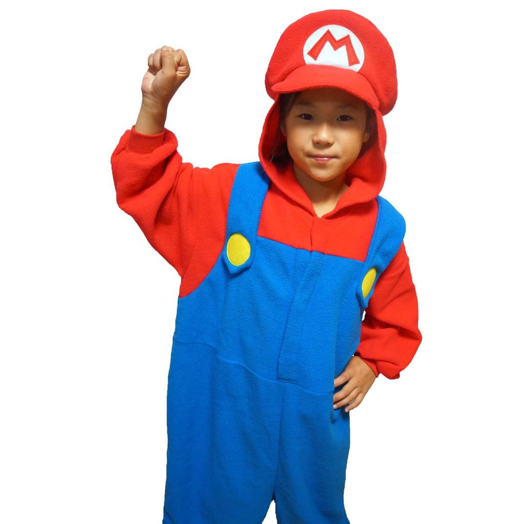 SAZAC Super Mario Fleece Kigurumi for Kids, 130cm