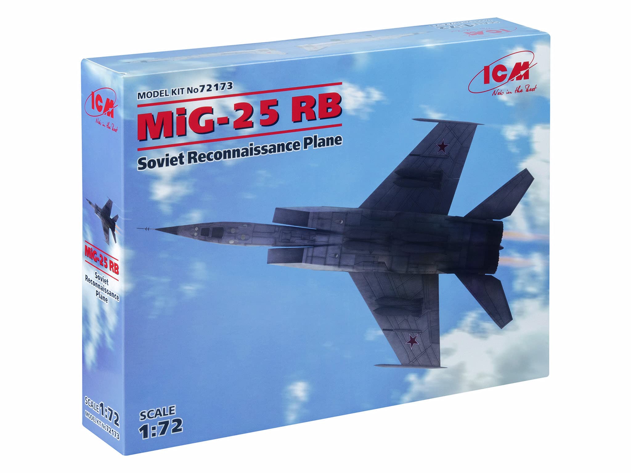 ICM scale Soviet RB fighter jet plastic model kit 72173 1/72 MiG-25