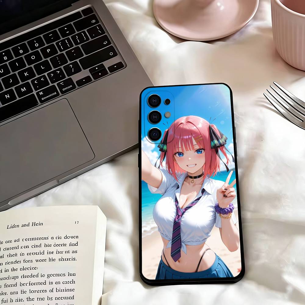 Nino Anime N-Nakano Phone Case For Samsung S25,S24,S21,S22,S23,S30,Ultra,S20,Plus,Fe,Soft Silicone Black Cover
