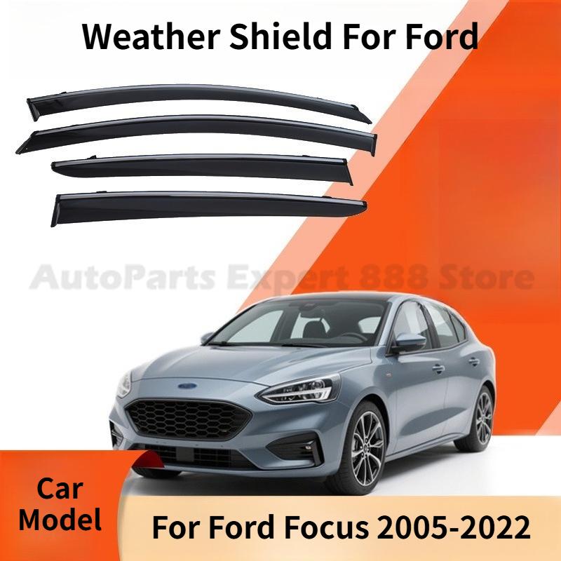 Modification Parts Weather Shield For Ford Focus 2005-2022 Window Visor Rain Guard Deflector Windshield Rain Eyebrow Awning Trim