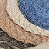15" Nordic Triple Braid Weaving Cotton Yarn Meal Mats Home Hotels Insulation Tableware Mat Dining Table Decoration Accessories