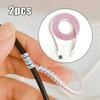 2pcs White Pink Elastic Charging Cable Protector Flexible Data Cable Wrapper Sleeve Anti Break Anti Fray Cord Saver Accessory