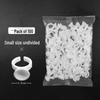 Disposable Microblading Pigment Ring Cups for Eyebrow, Eyeliner, and Eyelash Extensions - 100 Pieces