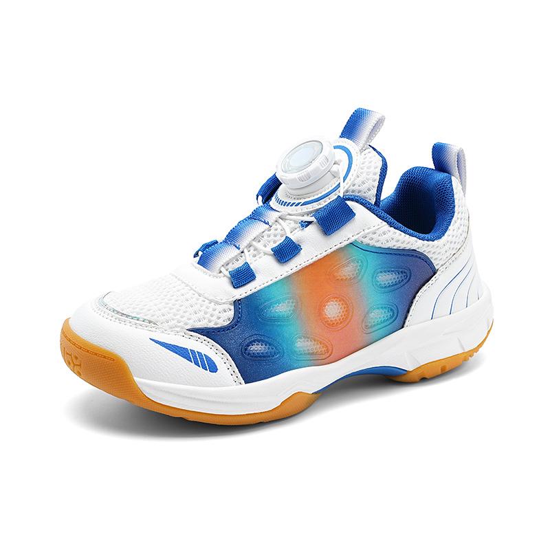 2025 Kids' Badminton Shoes for Boys & Girls – Competition Ready, Rotating Buckle, Double Mesh, Breathable Design