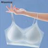 Sujetador Inalámbrico Ultra Fino de Seda de Hielo Refrigerante Malla Transparente Invisible Tirante Fino Transpirable Almohadilla Extraíble Sujetador de Confort para Verano