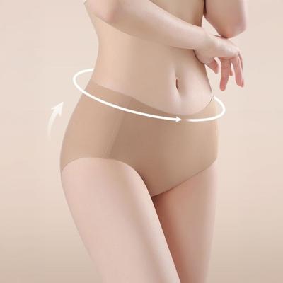 Unsichtbare High-Waist Unterwäsche für Damen Nahtlose Vollabdeckung Slips Damen Dehnbare Bauchkontroll-Slips