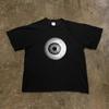 Heavy Cotton 2025 Summer American Eyeball Print Hong Kong Style Hong Kong Style 's and 's Couple Short-sleeved Tees