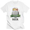 Custom Golf Ball And Beer T Shirts Men Pure Cotton Tees Tshirt Short-Sleeve Fashion T-shirt Clothing