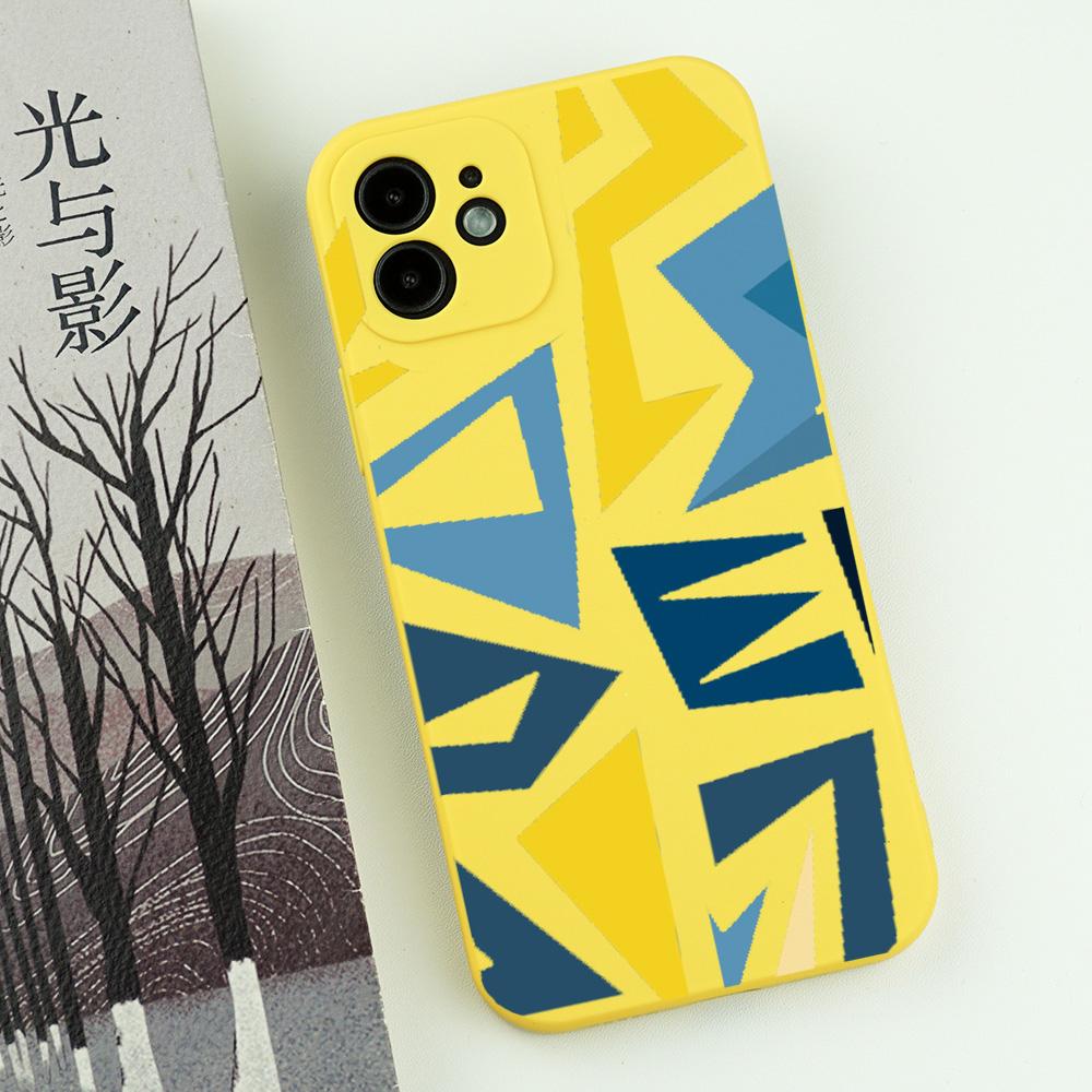 Einzigartige unregelmäßige Geometrie Handyhüllen für iPhone 14 12 13 11 Pro Max Mini SE X XS MAX XR 7 8 Plus Künstlerische Silikonhülle Fundas