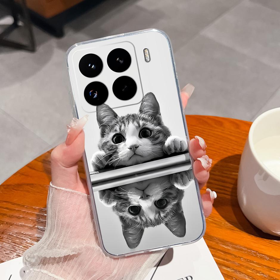 Cute Flower Case For Xiaomi 15 Pro Ultra Clear Soft Silicone Protective Bumper Cover For Xiaomi15Pro 15Ultra Anti Scratch Fundas