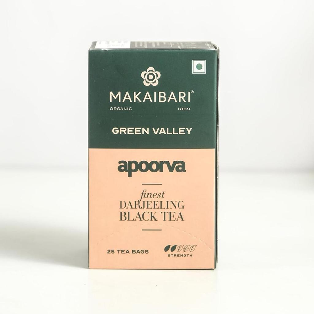 Makaibari Apoorva Finest Darjeeling Black Tea Leaves 100 Gm Single Estate Muscatel Fruity Notes 25 Cups Pack 1