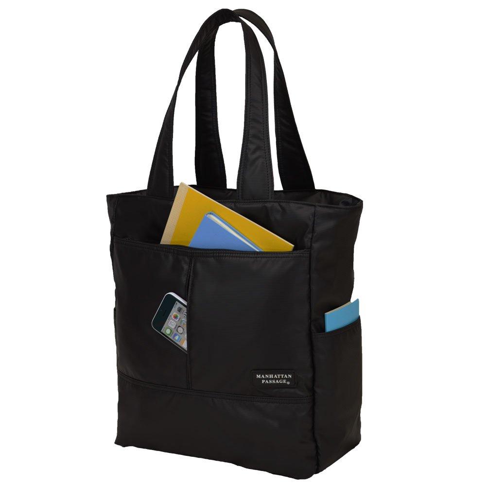 Manhattan Passage 3202BK Stylish Tote, Commuter, Plus 2 (Black), Unisex