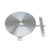 Magnetic Stainless Steel Heat Conduction Disc with Snap-On Handle for Induction Cooktops