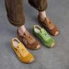 Johnature Genuine Leather Sneakers Casual Sports Shoes Soft Soled Comfortable Retro Women's Flat Shoes
