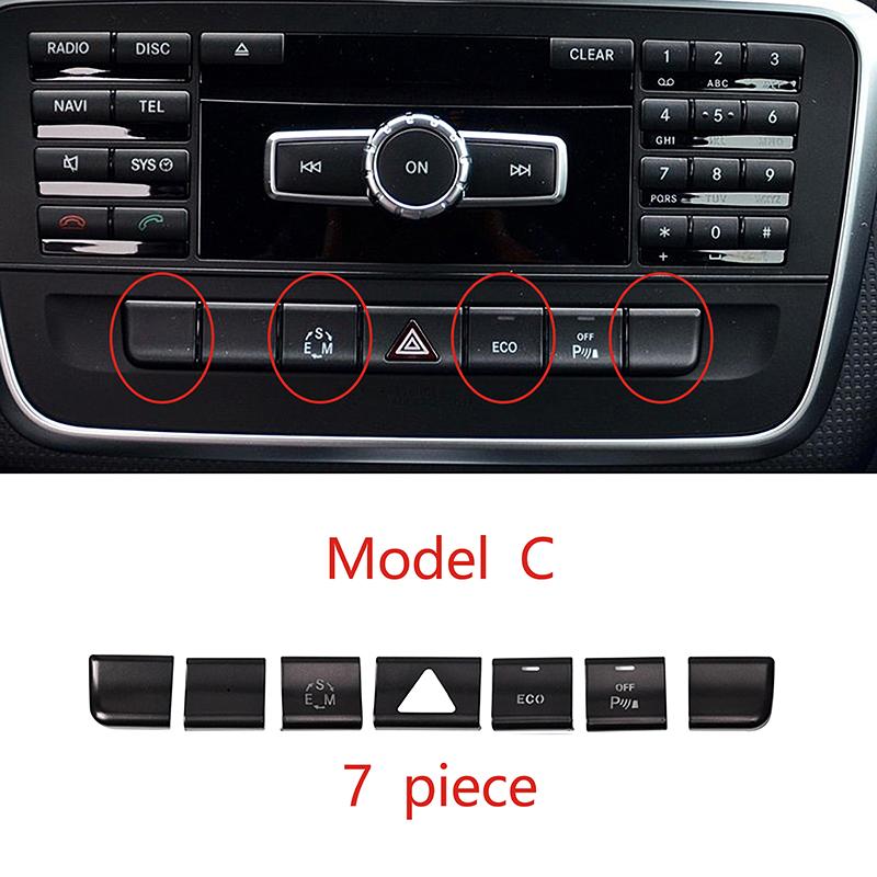 Autocollant Garniture Boutons de Fonctionnalité Climatisation Console de Voiture Pour Mercedes Benz GLA X156 CLA C117 Classe A B W176 W246 2013-2017