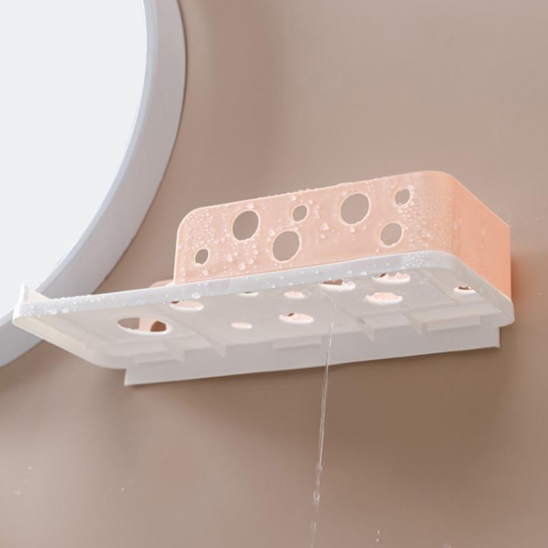 Bathroom Toiletries Storage Racks Punch-Free Wall Mounted Sundries Organization Plastic Shelf Home Toilet Fragrance Holders