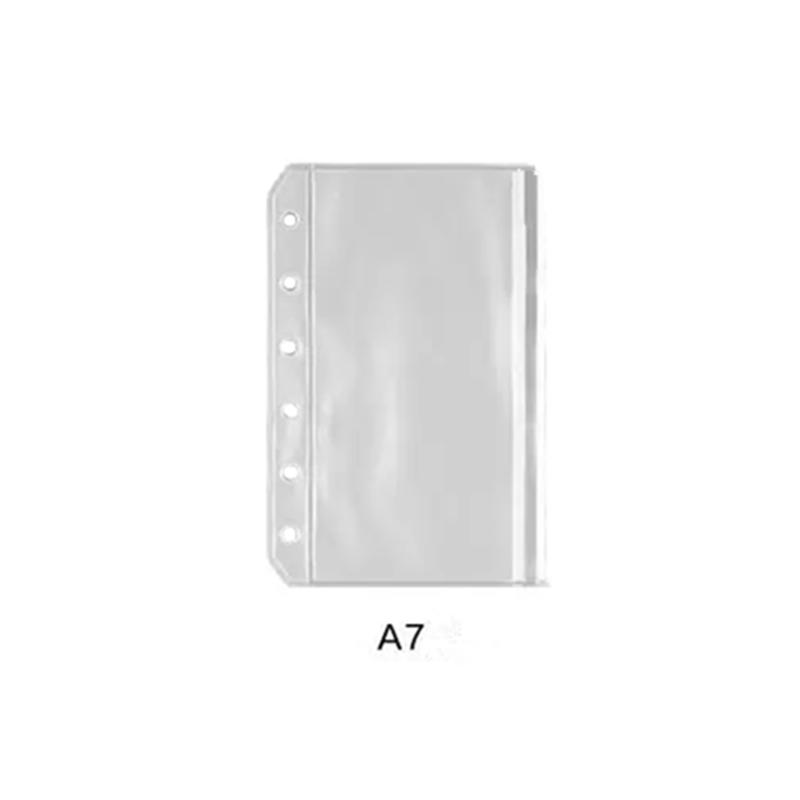 Transparent A5/A6/A7 Loose Leaf Page Pocket for Bill Bank Credit Cards Storage Notebook Decor Stickers Memo Pad Pocket