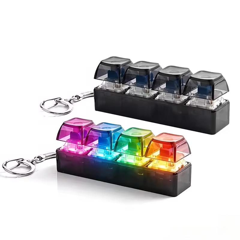 

Led Tetris Keychain 4/9 Keys Fingertip Pressing Stress-Relieving Adult Plaything Creative Magic Finger Keyboard Game Key Chain Present