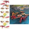 Vibrant Plastic Lobster Lifecycle Model Educational Toy Perfect For Marine Biology Studies