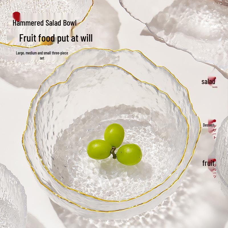 2024 Luxury Glass Fruit Plate for Living Room Coffee Table - Ideal for Snacks and Dried Fruits