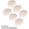 6Pcs White Guitar Tuner Acrylic Ukulele Oval Tuning Key Buttons Replacement