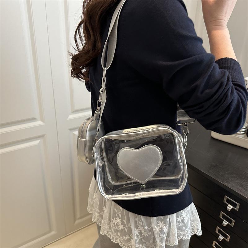 2025 New Jelly Bag Women's Large-capacity Transparent Bag Messenger Small Satchel Niche New Bag Plastic Messenger Bag