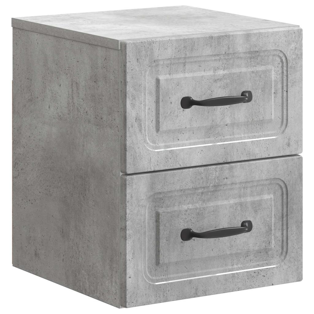 Wall Mounted Nightstand Concrete Grey 34.5 x 33 x 40 cm