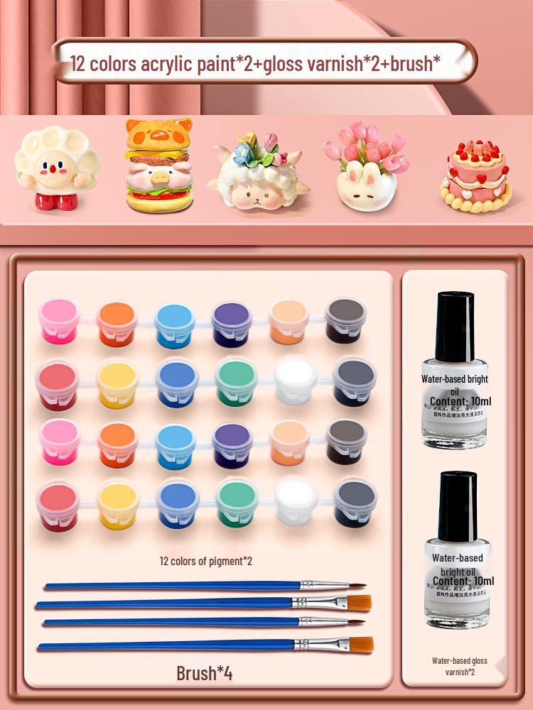 DIY Polymer Clay Sculpture Kit with Glossy Oil Plaster