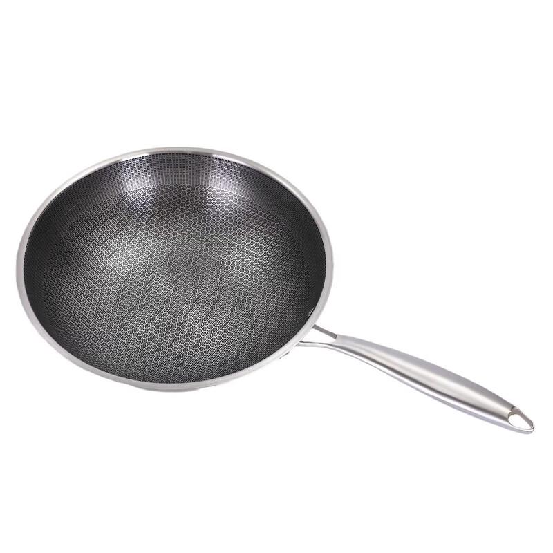 Zhishi Double-Sided Honeycomb 316 Stainless Steel Wok