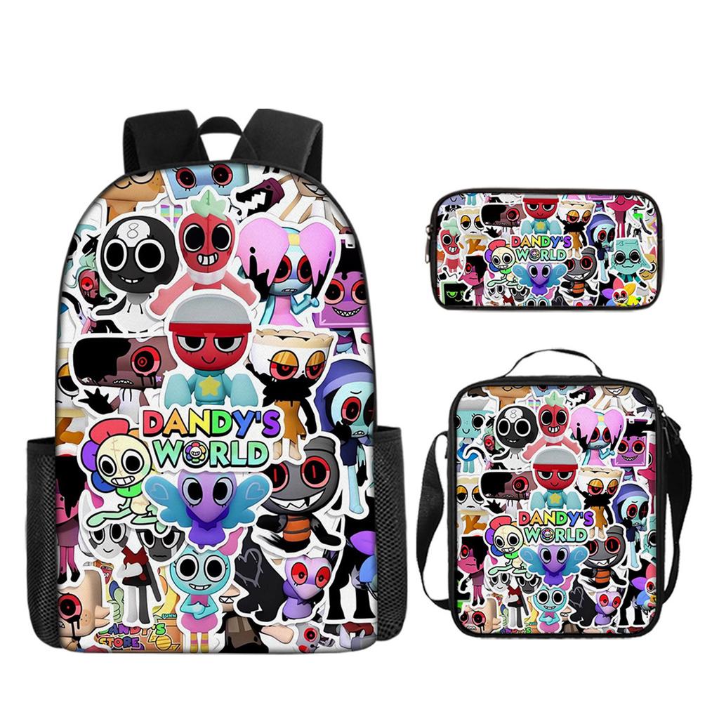 Rucsac Rucsac Imprimat Geantă Crossbody Etui pentru Creioane Set de Trei Piese