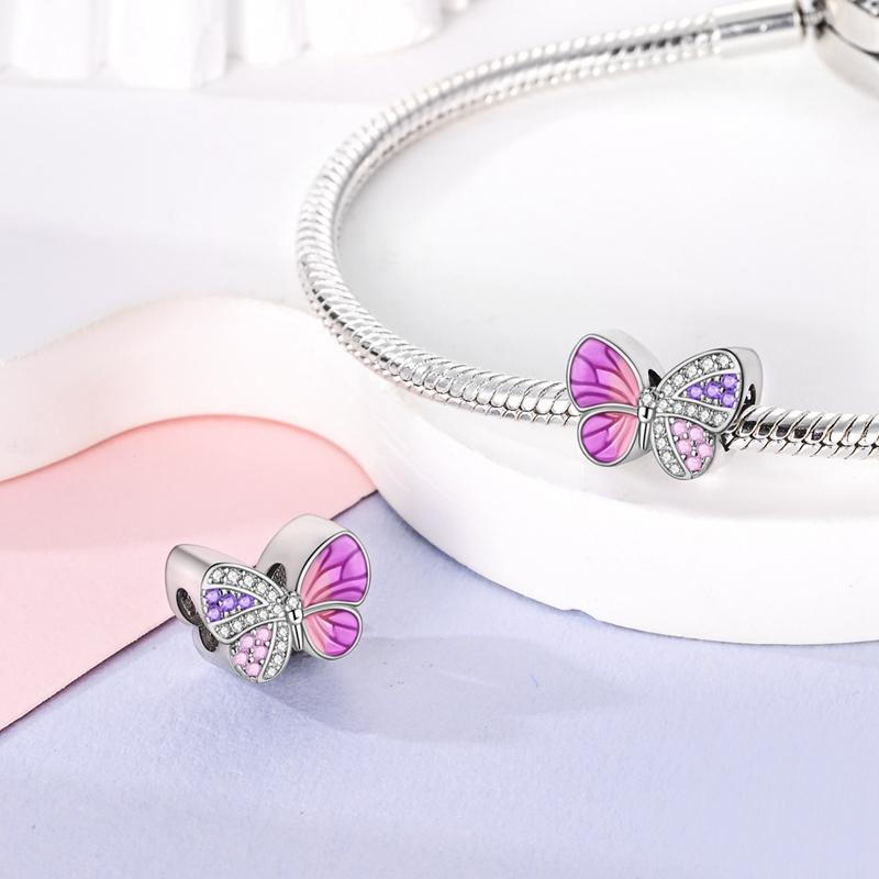 Original Charms Perlen Anhänger 925 Silber Glühwürmchen Biene Schmetterling Kolibri Charm Für Armbänder Charm Damenschmuck Geschenk