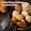 Stampo e Tagliapasta Concha Messicana in Acciaio Inossidabile da 4", Strumento per Goffratura Pane e Biscotti per Pan Dulce