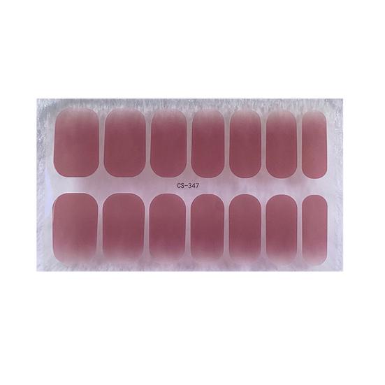 1 Sheet Gel Nail Strip UV Free Easy Apply Remove Self-adhesive Nail Sticker Long Lasting Waterproof Quality Glitter Solid Color Decorative Nail Wrap